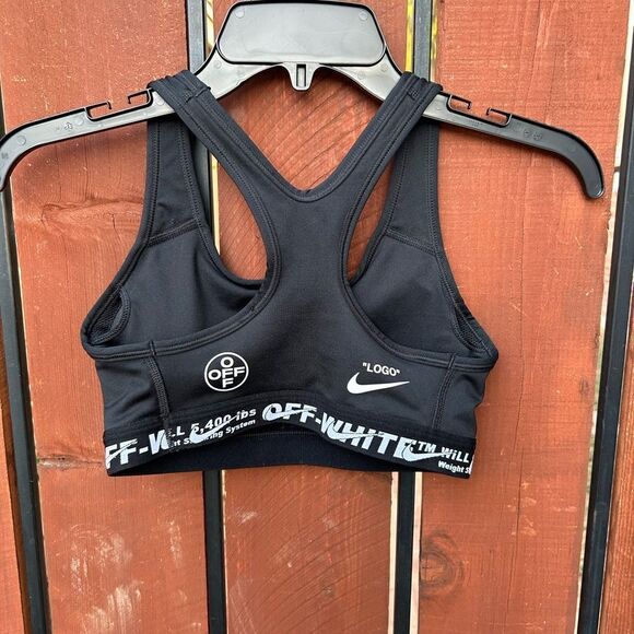 Nike Off-white black and white sports bra top - Picture 3 of 6